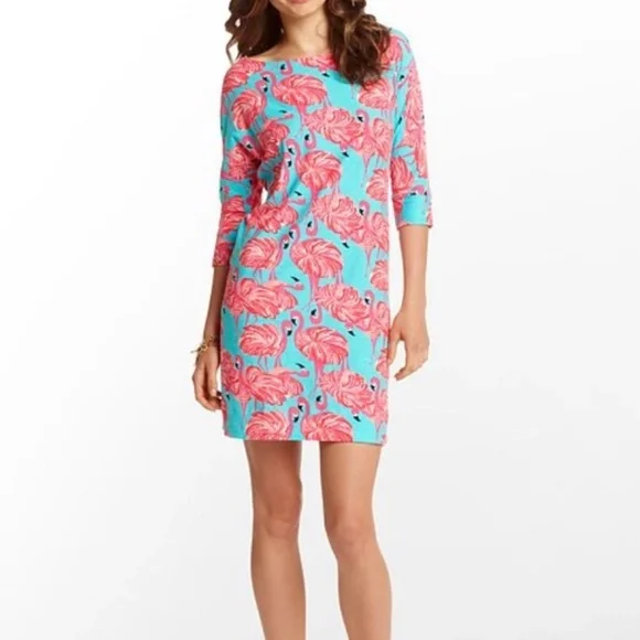 princess polly baby blue dress Lilly Pulitzer Women's Cassie Dress Small Teal Aqua